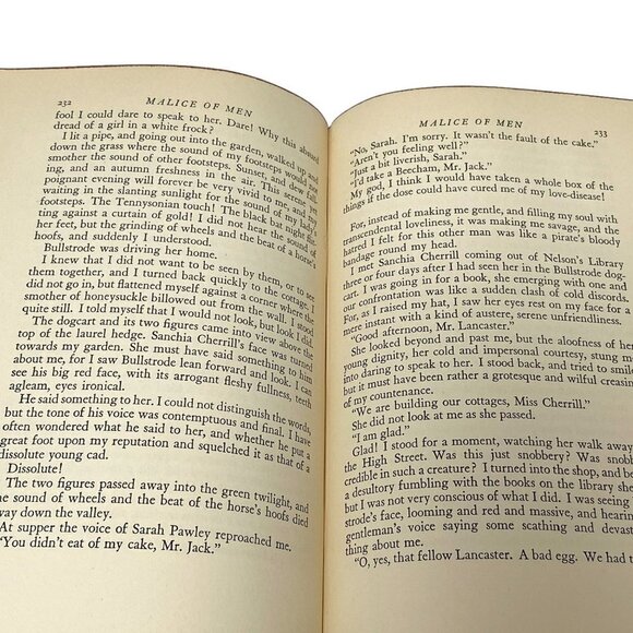 Vintage Book Malice of Men by Warwick Deeping First American Edition 1938 - Picture 5 of 11